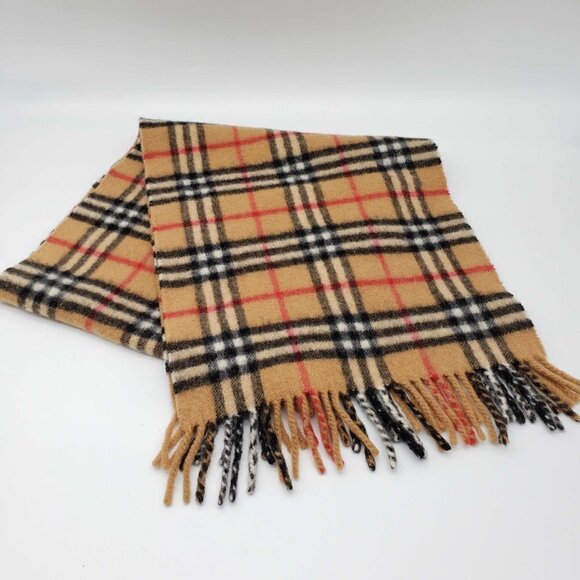 100% Authentic Burberry Classic Scarf Cashmere and Wool - Picture 1 of 7